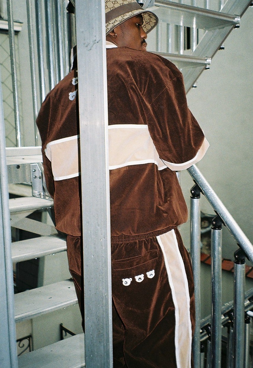 Brown Bottom Velvet Tracksuit (SUMMER EDITION)