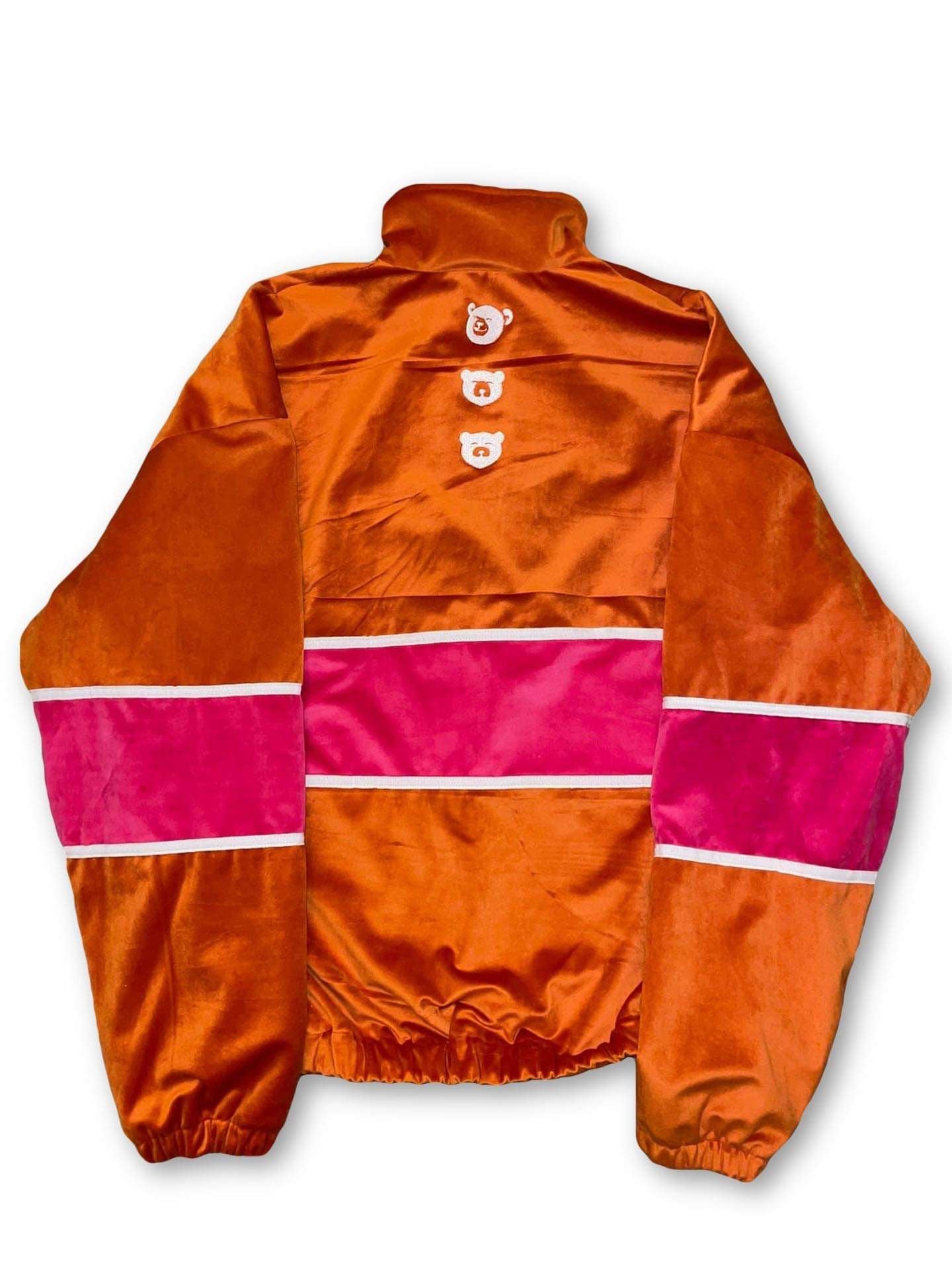 Orange & Pink Top Velvet Tracksuit