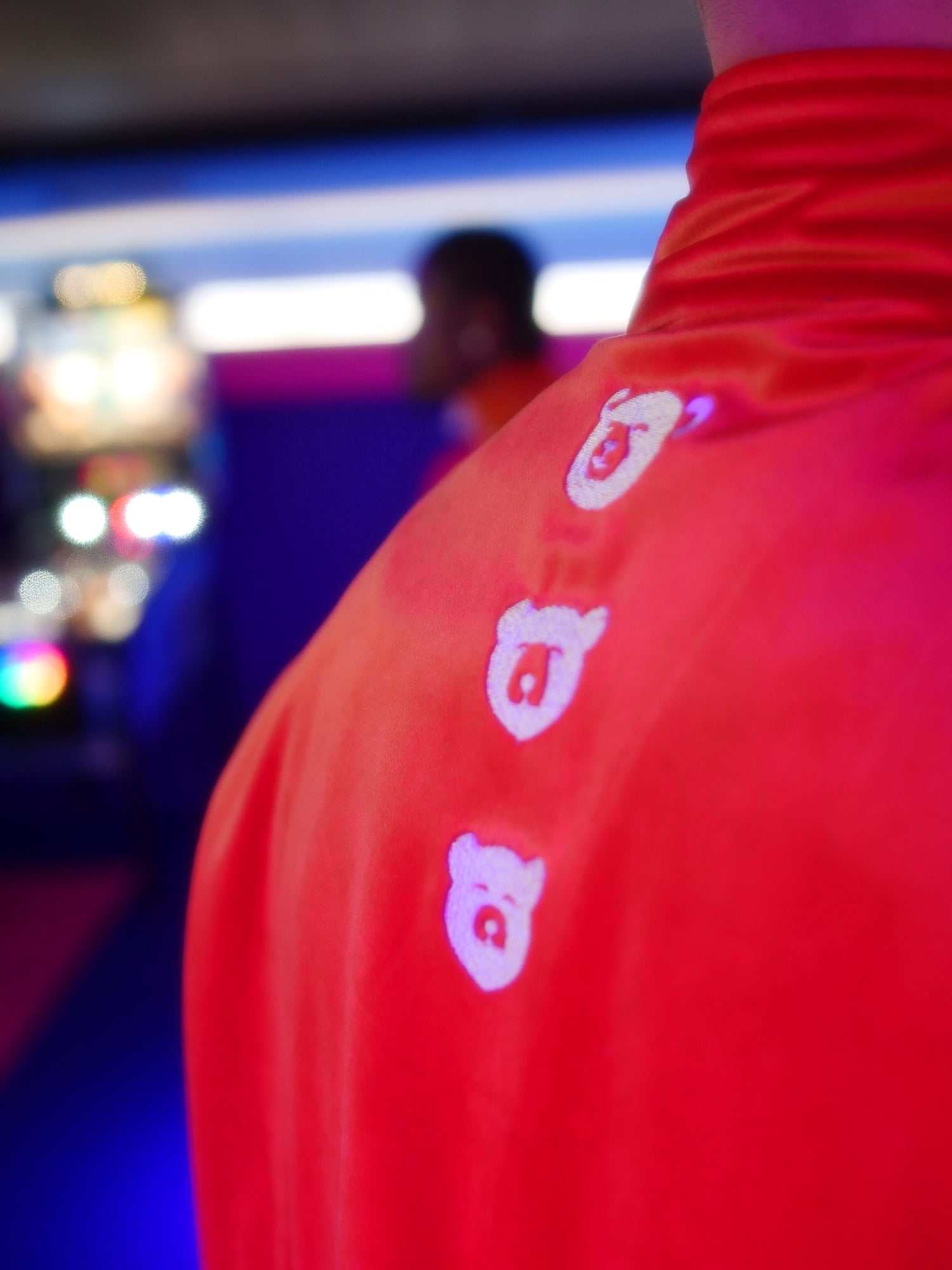 Orange & Pink Top Velvet Tracksuit