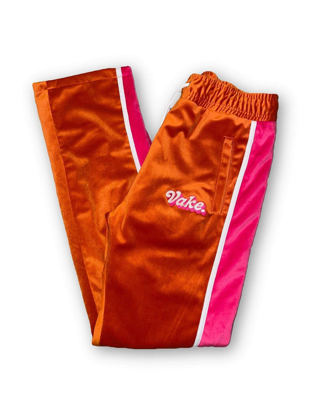 Orange & Pink Bottom Velvet Tracksuit