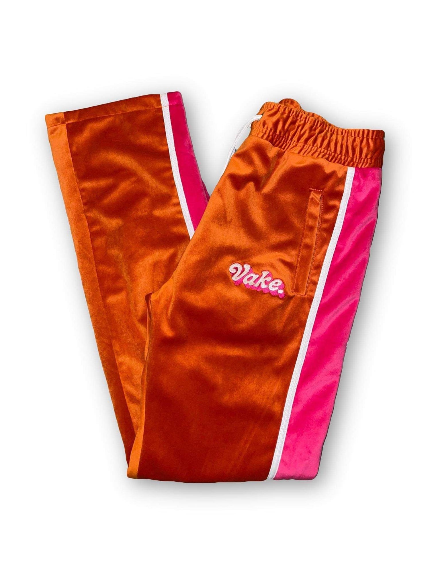 Orange & Pink Bottom Velvet Tracksuit